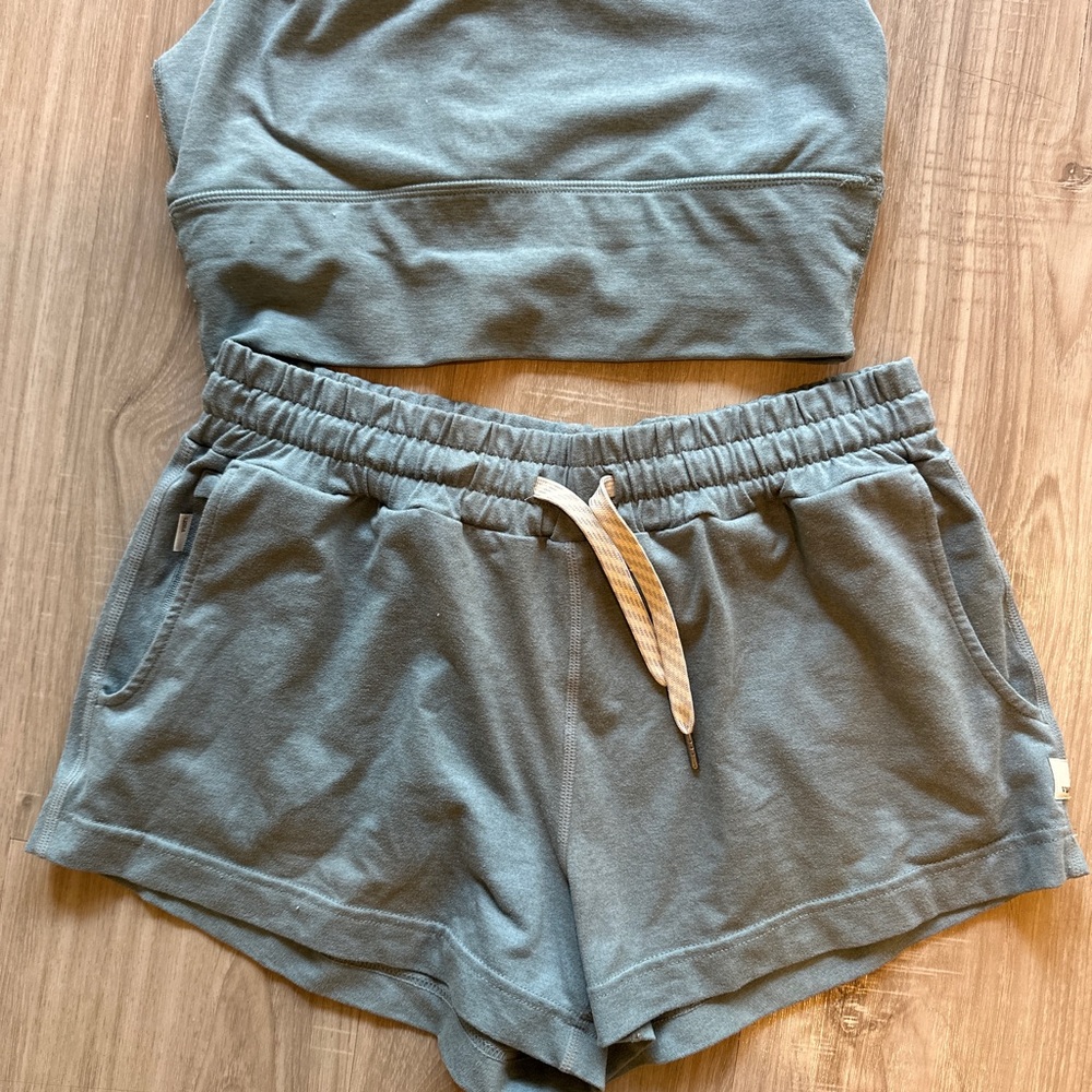 Vuori Teal Athletic Short 2 pc Set
